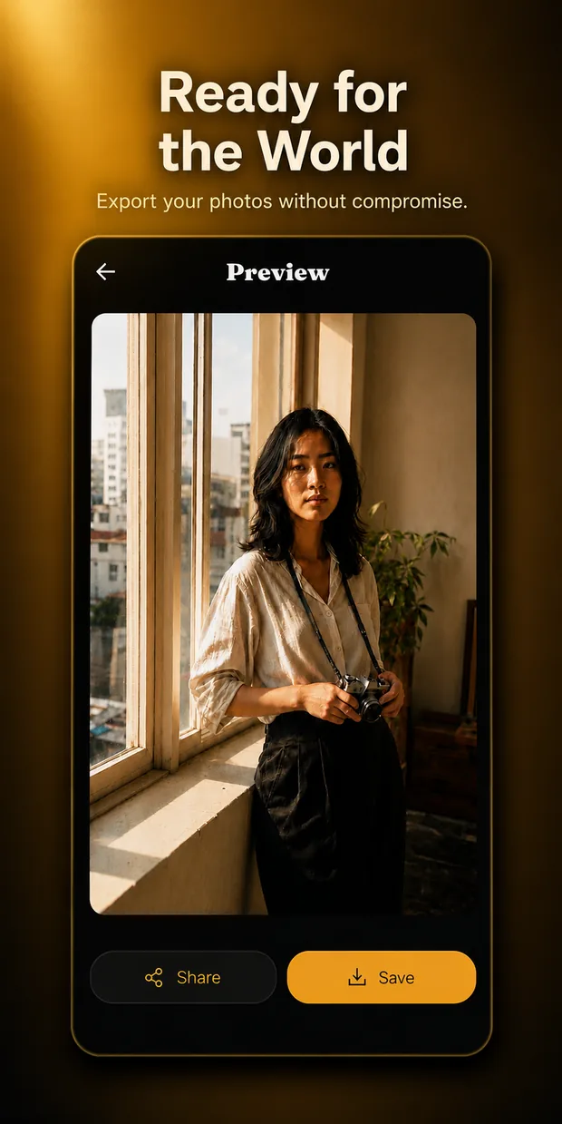 Export and share screen