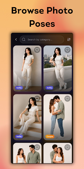 Browse Photo Poses screen