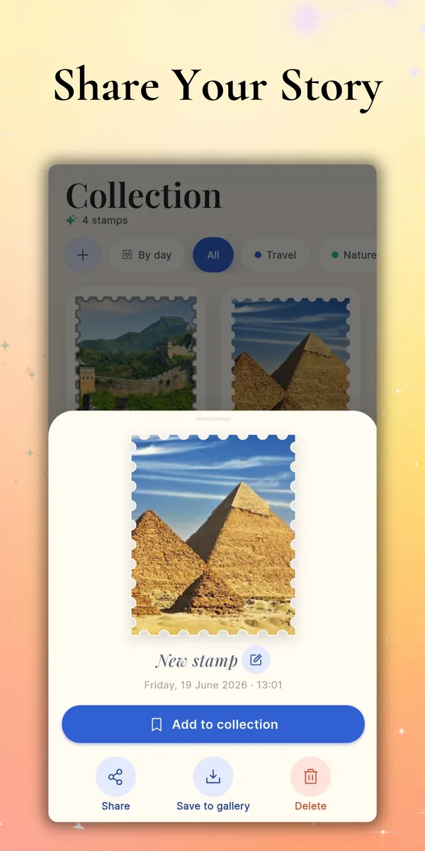 Save a stamp and share your story